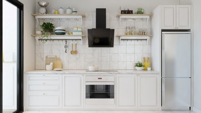 Tủ bếp gỗ đẹp với lối thiết kế không quá cầu kỳ, tăng độ thoáng mà lại vô cùng độc đáo, tạo niềm cảm hứng cho những người nội trợ mang lại những bữa cơm ngon miệng cho những người thân yêu của mình Tủ bếp hiện đại đẹp