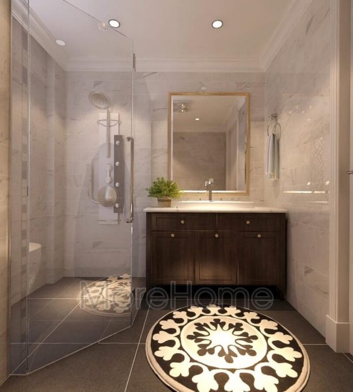 Đá ốp tủ lavabo nhân tạo solid surface được coi là sự lựa chọn hoàn hảo cho không gian phòng tắm.